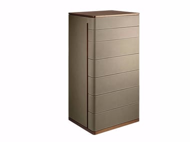 FIDELIO - Tanned leather chest of drawers (Request Info).