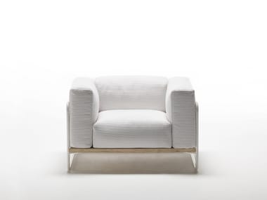 FILO Outdoor - Fabric garden armchair with armrests (Request Info).