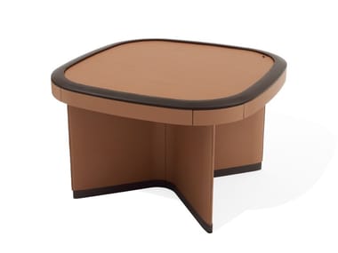 FLAMINGO - Square leather game table (Request Info).