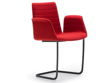 FLEX ARMCHAIR SO1635 - Cantilever upholstered chair with armrests (Request Info).