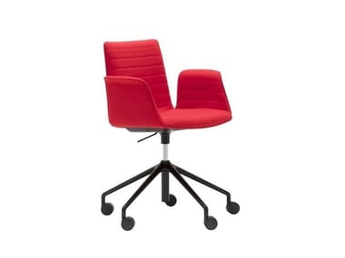 FLEX ARMCHAIR SO1661 - Swivel office chair with castors with 5-Spoke base (Request Info).