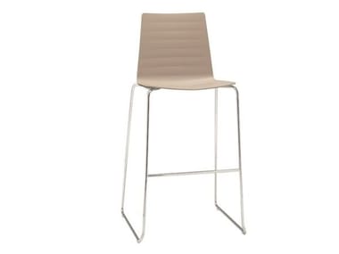 FLEX HIGH BACK BQ1683/BQ1677 - Stackable sled base stool with back (Request Info).