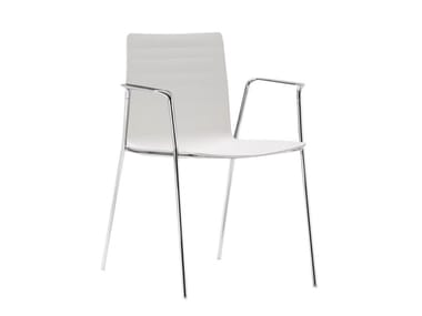 FLEX HIGH BACK SO1610 - Stackable Polymer chair with armrests (Request Info).