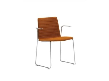 FLEX HIGH BACK SO1632 - Sled base upholstered chair with armrests (Request Info).