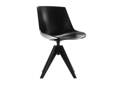 FLOW CHAIR - Swivel trestle-based polycarbonate chair (Request Info).