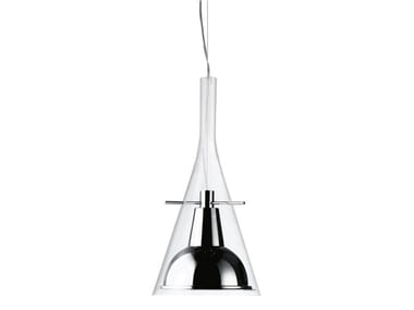 FL?TE XXL - Glass and aluminium pendant lamp (Request Info).