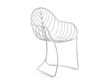 FOLIA - Stainless steel garden chair with armrests (Request Info).