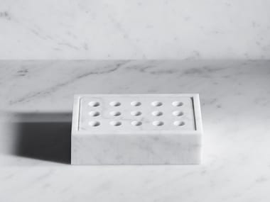 FONTANE BIANCHE - Countertop natural stone soap dish by Salvatori