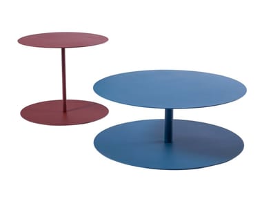 GONG LIDO - Low stainless steel sheet garden side table (Request Info).