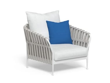 FRAME - Fabric garden armchair with armrests (Request Info).