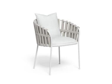 FRAME - Upholstered fabric garden chair with armrests (Request Info).