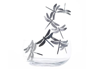 FRUTTETI - Glass and steel fruit bowl (Request Info).