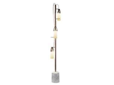 GALERIE - LED blown glass, metal and marble floor lamp (Request Info).