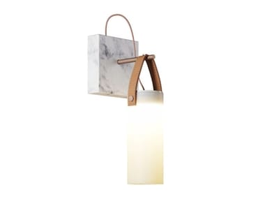 GALERIE - Blown glass and marble wall lamp (Request Info).