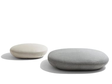 GALET - Fabric pouf with removable lining (Request Info).