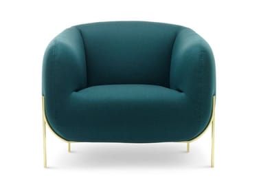 GEO - Fabric armchair with removable cover with armrests (Request Info).