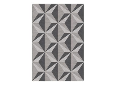 GEOMETRIC - Rectangular silk rug with geometric shapes (Request Info).