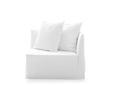 GHOST 27 - Corner fabric armchair with removable cover (Request Info).