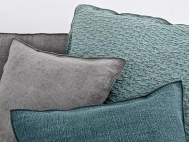GHOST - Solid-color fabric sofa cushion (Request Info).