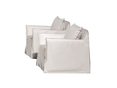 GHOST OUT 05 - Fabric garden armchair with removable cover (Request Info).