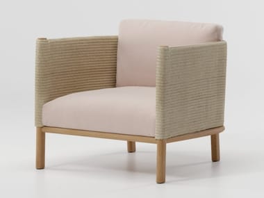 GIRO - Fabric garden armchair with armrests (Request Info).