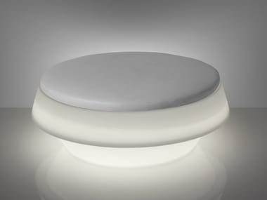 GI? POUF - Round polyethylene pouf with light (Request Info).