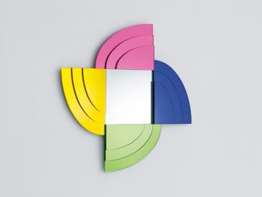 GLI SPECCHI DI DIONISO 5 - Square wall-mounted framed mirror.
