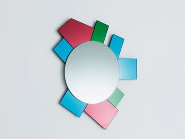 GLI SPECCHI DI DIONISO 6 - Round wall-mounted framed mirror.