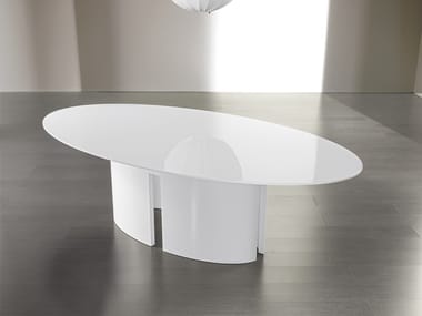 GONG - Oval wooden dining table (Request Info).