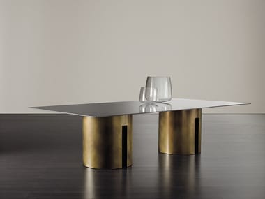 GONG - Rectangular brass dining table (Request Info).