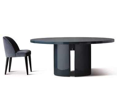 GONG - Round wooden dining table (Request Info).