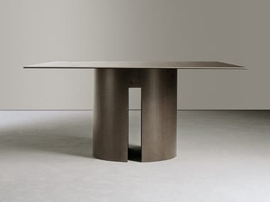 GONG - Square wooden dining table (Request Info).