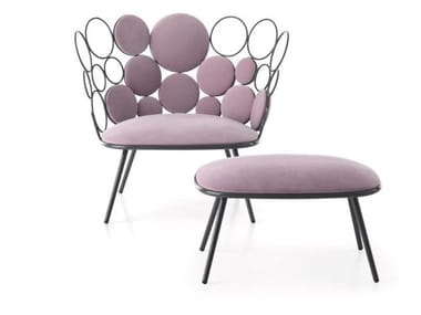 GRACE - Fabric and iron garden easy chair (Request Info).