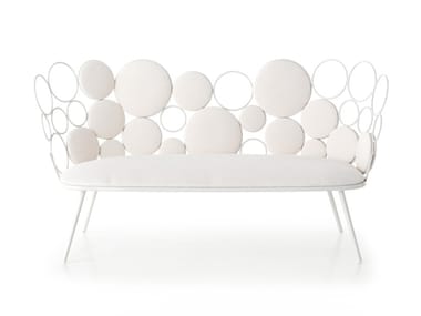 GRACE - Fabric and iron 2 seater garden sofa (Request Info).