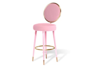 GRACEFUL - Medallion velvet barstool by Royal Stranger
