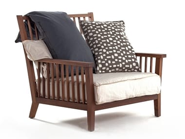 GRAY 01 - Wooden armchair with armrests (Request Info).