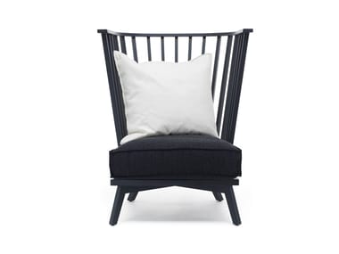 GRAY 06 - Armchair with wooden frame and fabric cushion (Request Info).