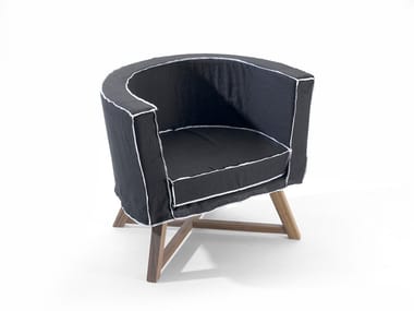 GRAY 08 - Fabric easy chair with removable cover with armrests (Request Info).
