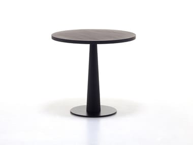 GRAY 39 - Round walnut table (Request Info).
