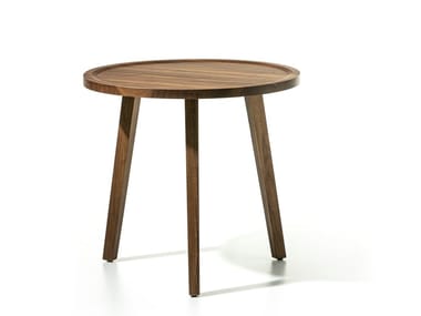 GRAY 41/42 - Round wooden coffee table (Request Info).