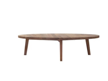 GRAY 46 - Low round wooden coffee table (Request Info).