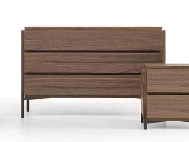 GROOVE - Wooden chest of drawers with integrated handles (Request Info).