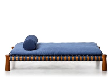 GUNA 01 - Iroko and fabric Garden daybed (Request Info).
