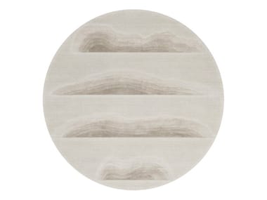 HALOS - Round rug in wool and bamboo silk (Request Info).