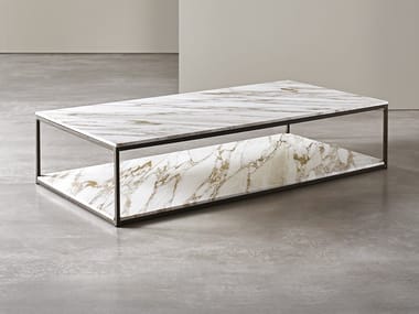 HARDY - Low rectangular metal coffee table (Request Info).