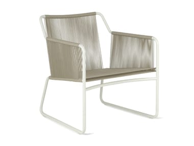 HARP 368 - Sled base garden easy chair with armrests (Request Info).