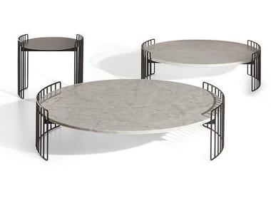 HARPE - Low round marble coffee table (Request Info).