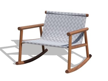 HASHI - Rocking fabric garden armchair (Request Info).