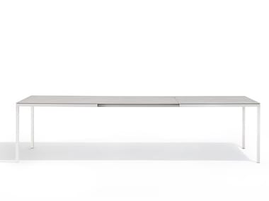 HELSINKI 35 - Extending rectangular steel table with ceramic top (Request Info).