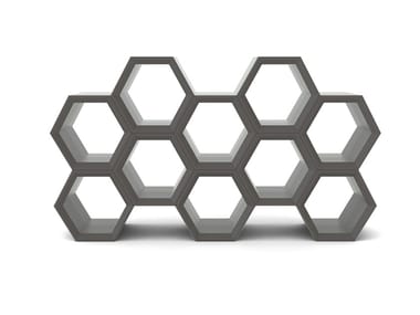 HEXA - Open polyethylene bookcase (Request Info).